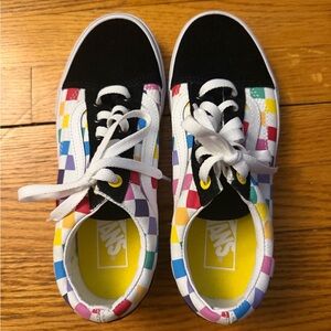 Vans Multicolor Checkered Sneakers RARE